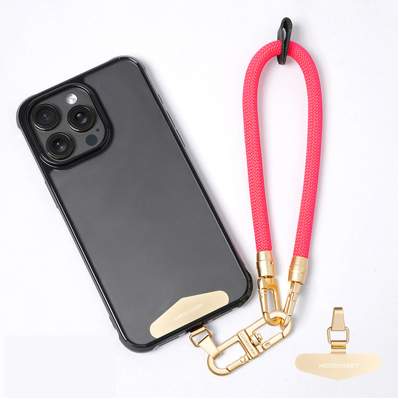 LEEU DESIGN 30cm Smartphone Strap Cell Phone Polyester Lanyard with Metal Tether Tab LEEU DESIGN 30cm Smartphone Strap Cell Phone Polyester Lanyard with Metal Tether Tab